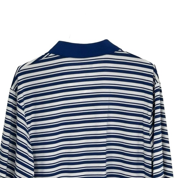 Indianapolis Colts NFL Team Apparel Cool Polo Shirt - Blue, White Striped Size L - Picture 4 of 15